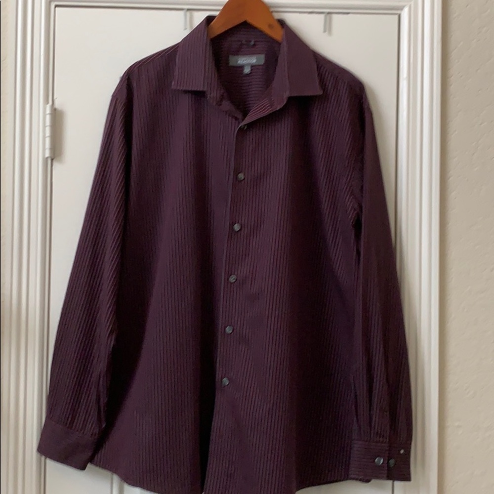 Kenneth Cole Reaction Red Casual Button Down Shirt